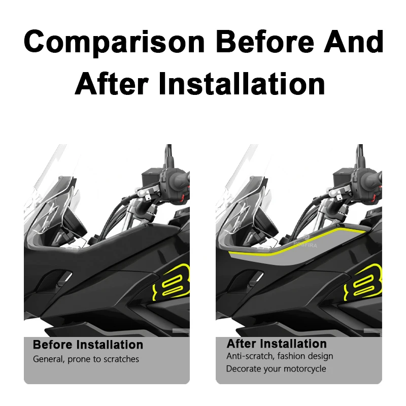 POSFIRA Motorcycle Fairing Stickers Vinyl Decals for Triumph Tiger Sport 800 2025 Motorbike Body Decoration Strip Accessories 2