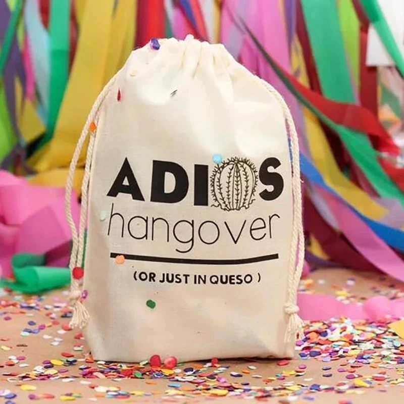 20p Adios Hangover أو فقط في أكياس مجموعة أدوات الاسترداد Queso العازبة الدجاجة حفلة الزفاف دش عيد الميلاد فييستا المكسيك لصالح الزفاف #3