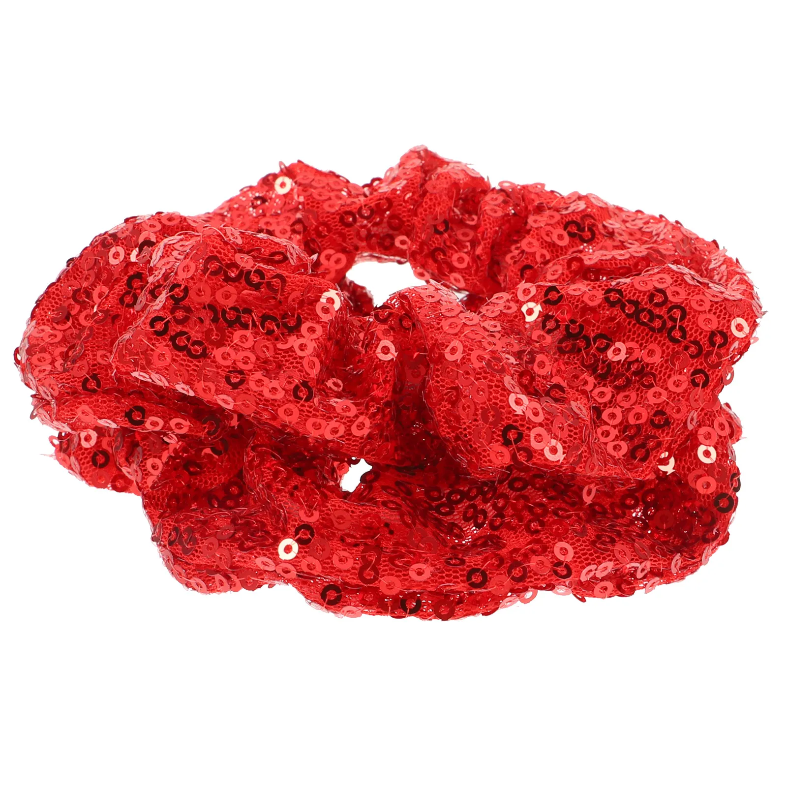 

2pcs Sequin Elastic Christmas Ribbon Ties Soft Sequins Ties Durable Elastic Hair Rope Hair Accessories