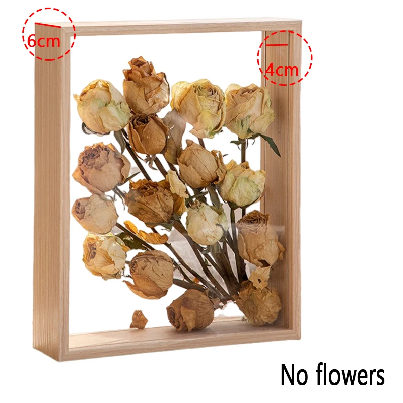 3D Double-sided 4cm Deep Transparent Picture Frames Display Memory Box for Dried Flowers Birthday Wedding Frame Home Decoration