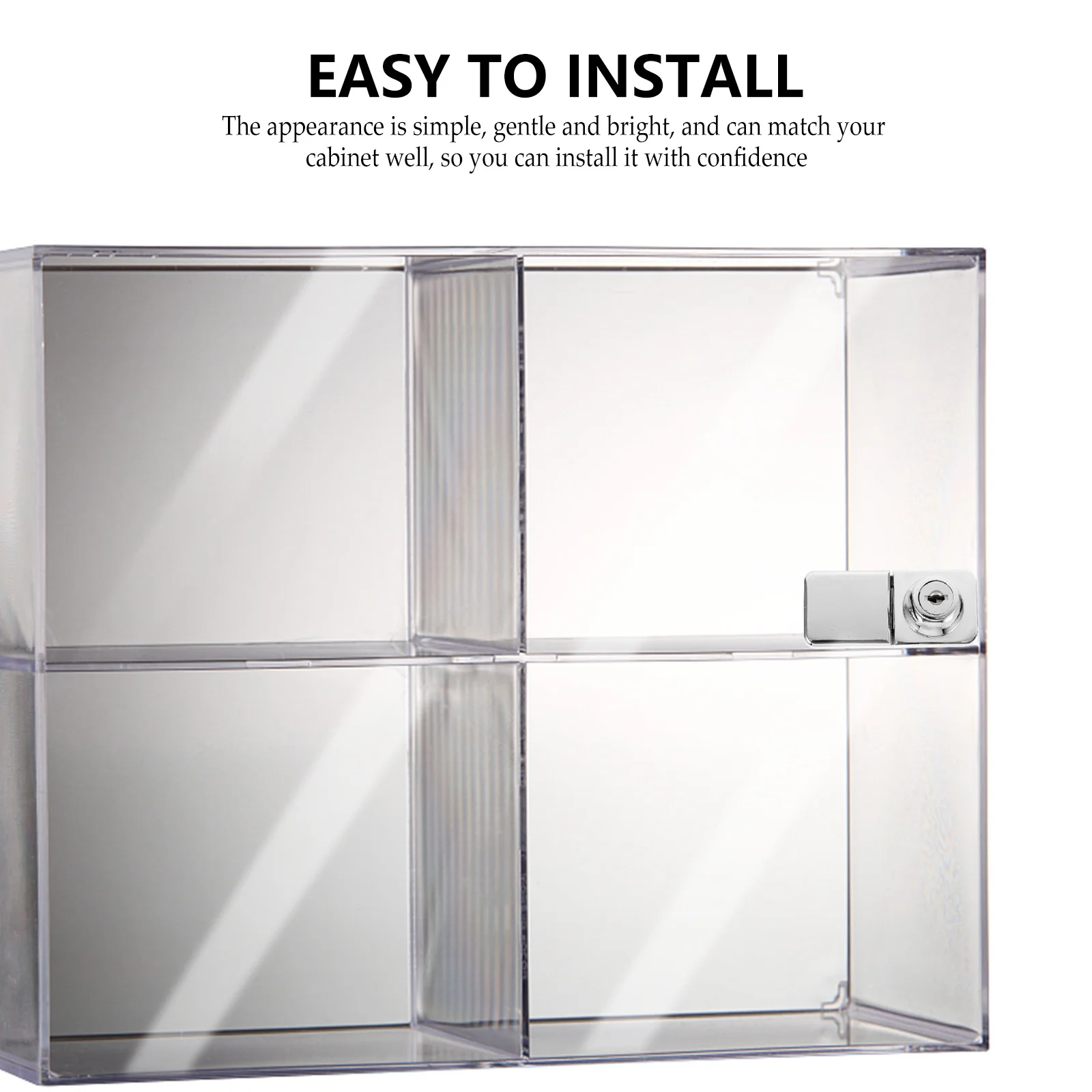 

1 set 1 Set Zinc Alloy Cabinet Lock For Glass Door Heavy Duty Security Latch Anti-Theft Showcase Wine Cabinet Furniture Counters