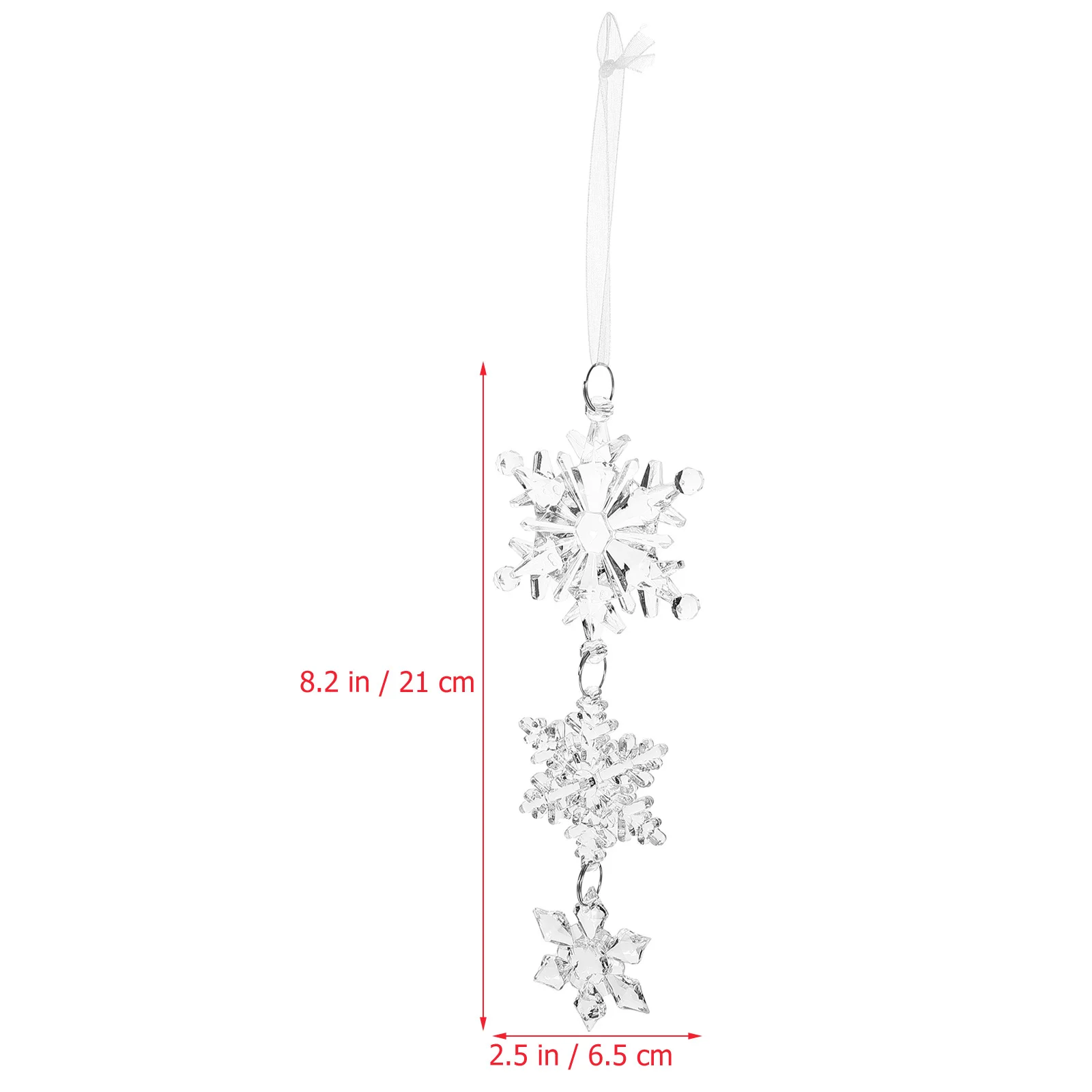 

3Pcs Christmas Snowflake Pendant Hanging Decor for Xmas Tree Party Garden Wall Door Home Office Indoor Outdoor Holiday