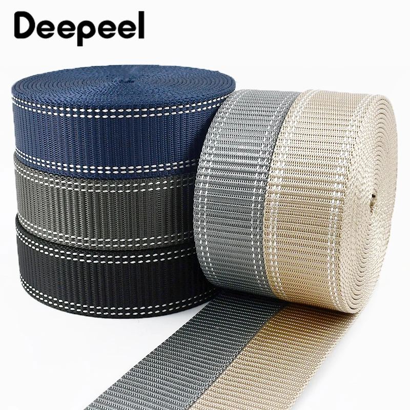 

2/5Meters Deepeel 38mm Webbing Tape 2.2mm Thick Ribbon Non-slip Strap Bag Pet Belt Backpack Garment Band DIY Sewing Accessories