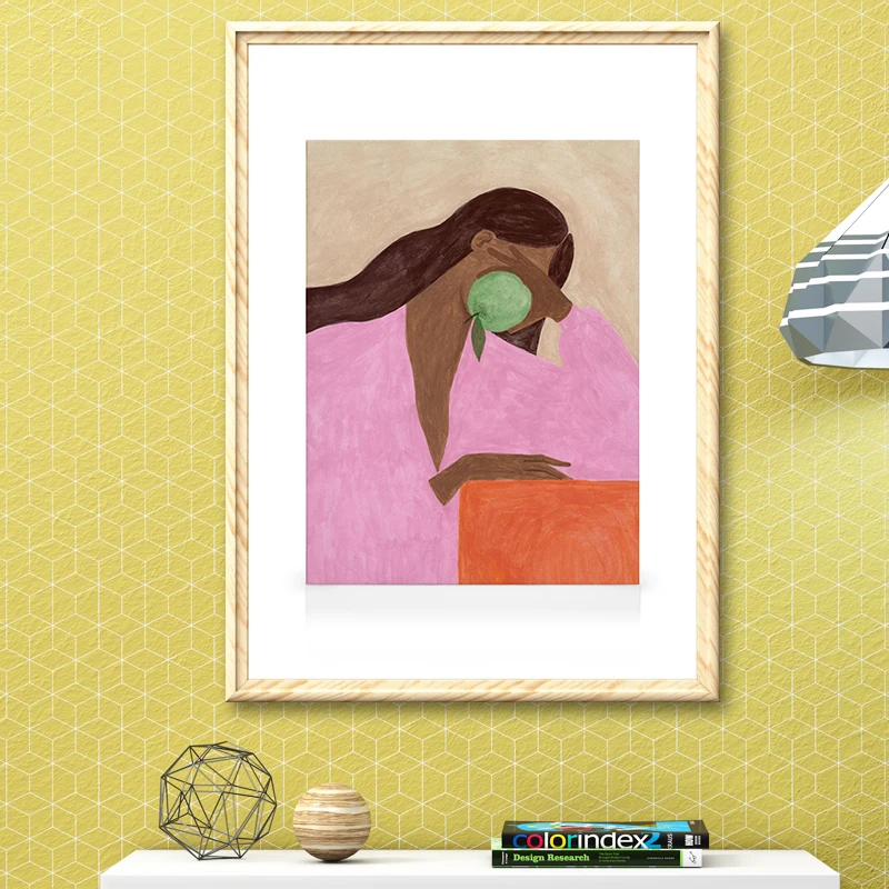 Fruit Canvas Print Girl Dinner Romantic Swim Club Abstract Wall Art Posters Decorative Paintings Modern Living Room Picture