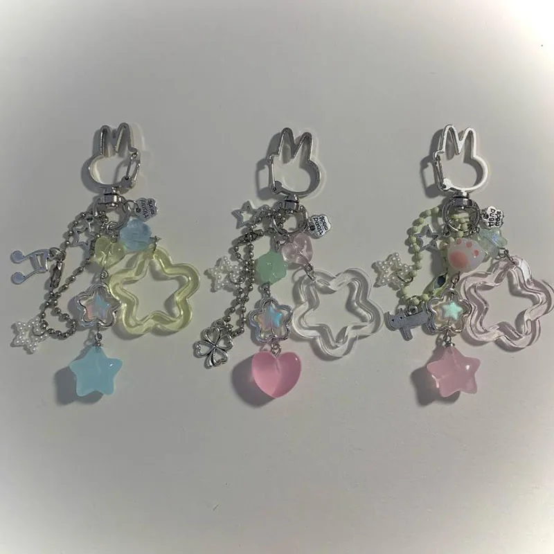 silly bunny keychains handmade y2k Aesthetic Jewelry