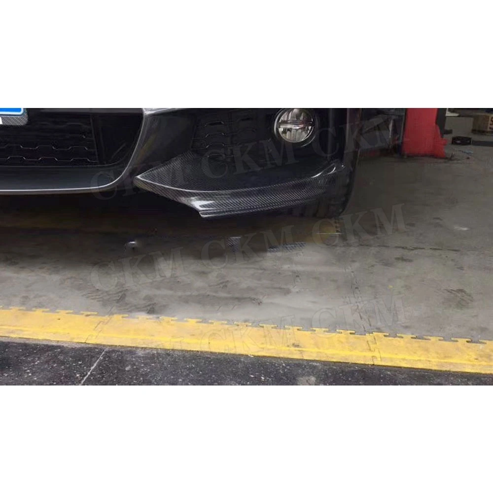 

for BMW 4 Series F32 F33 435i M Sport 2014-2017 Carbon Fiber Front Bumper Lip Splitters Flaps Cupwings FRP Head Chin Aprons