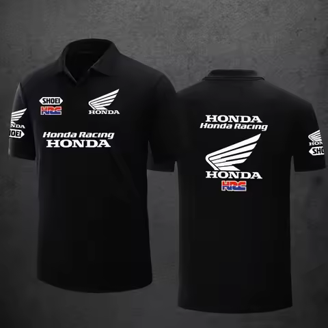 Honda Men's and Women's POLO Shirt Cbr1000rr Motorcycle Riding Clothes Enthusiasts Overalls Short-sleeved Lapel Racing T-shirt