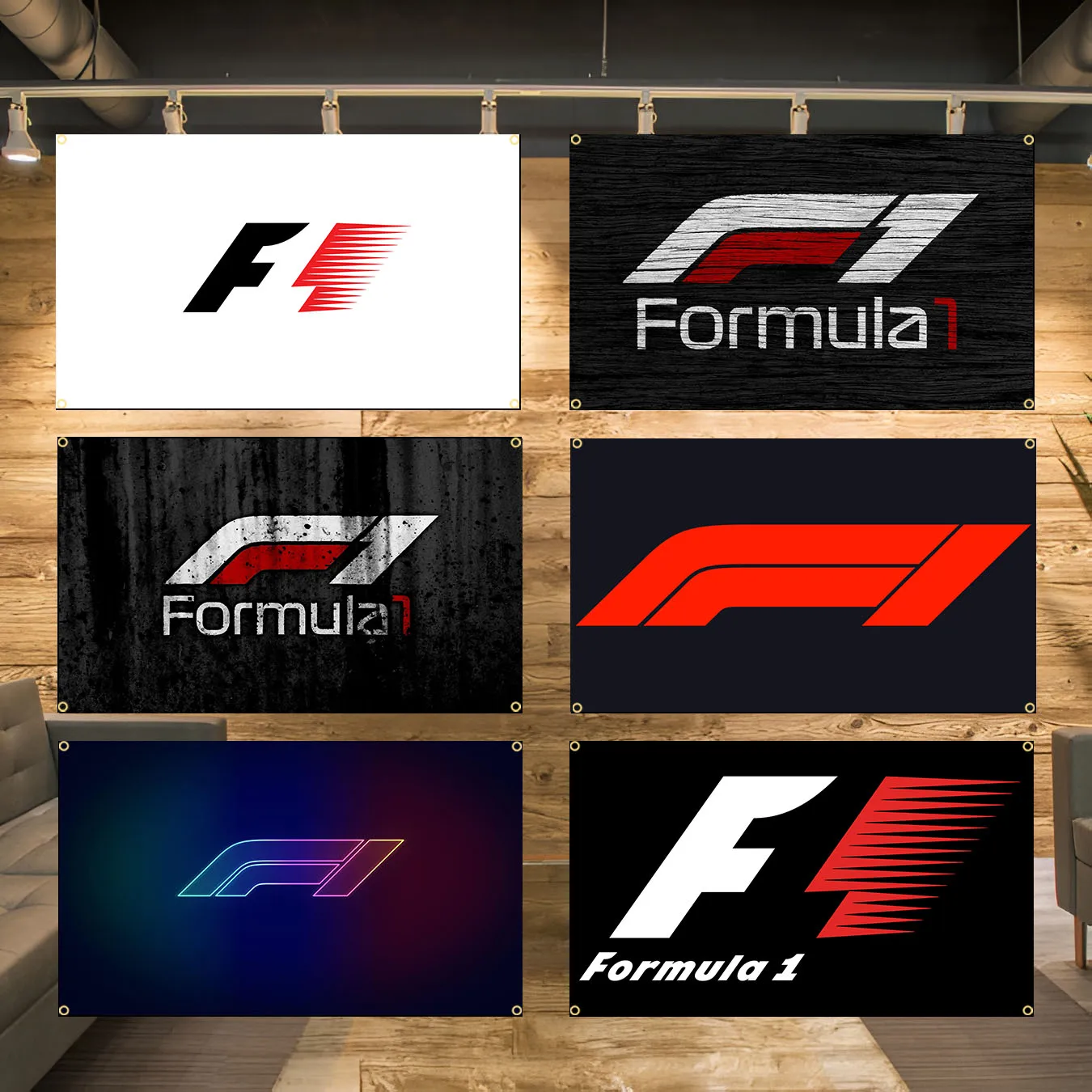 90x150cm 3X5FT Formula One Racing F1 Car Flag Polyester Digital Printing Banner For Garage or Out door Decoration