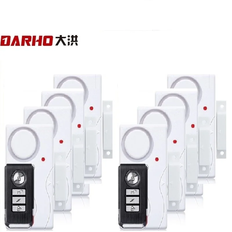 Darho Door /Window Home Security ABS Wireless 2Remote Controlers 8 Alarms Magnetic Sensor System Home High Decibel Doorbell