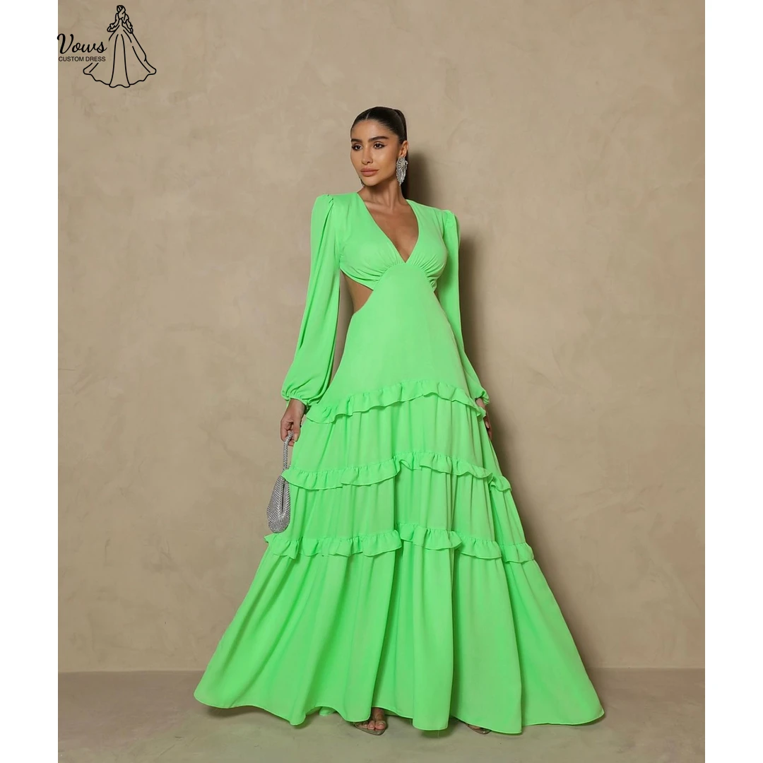 

Vows Luxury Elegant Party Dresses 2026 Luxury Evening Custom Made Line A One Shoulder Sleeve Best Selling Dresses Slit Women's