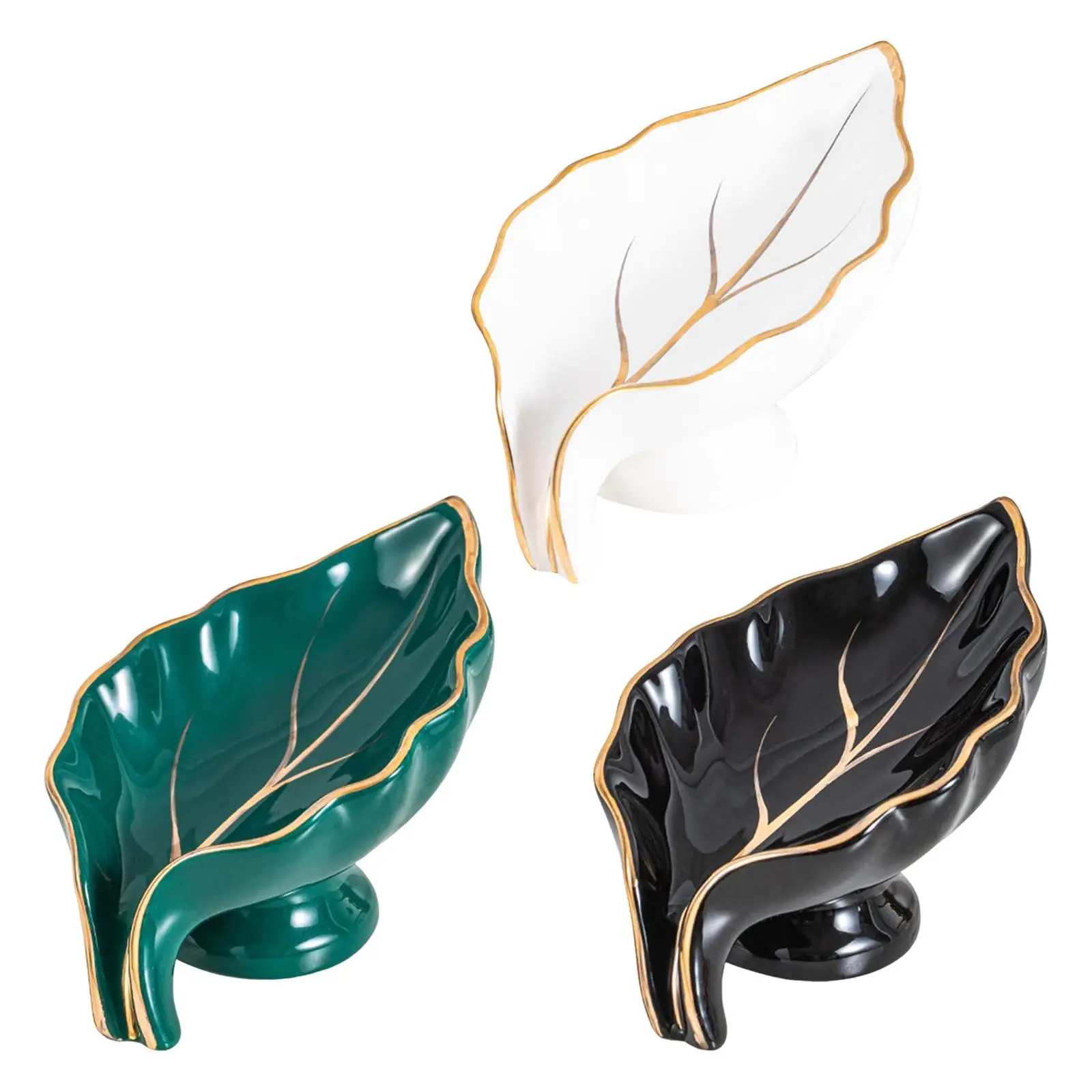 Seramik Banyo Sabunluklar Drenaj Tepsisi Konteyner Vaka Kutusu Sabunluk Duş Tuvalet Tezgah Banyo Dekorasyon