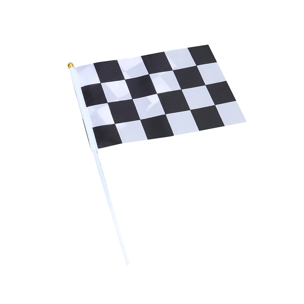 

30pcs Racer Waving Flags Black White Chequered Banner Banners Suitable Size Flagpoles Easy Assemble Car Racing Fans