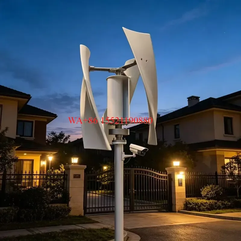 WMWMNU for 100W 200W 300W Vertical Axis Wind Generator Low Noise Wind Solar Hybrid Power Turbine for Home Use