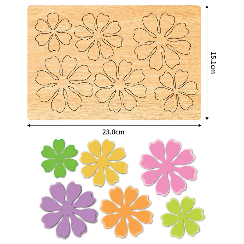 

Искусственные цветы, деревянные формы для резки подходят для использования в высекальных станках