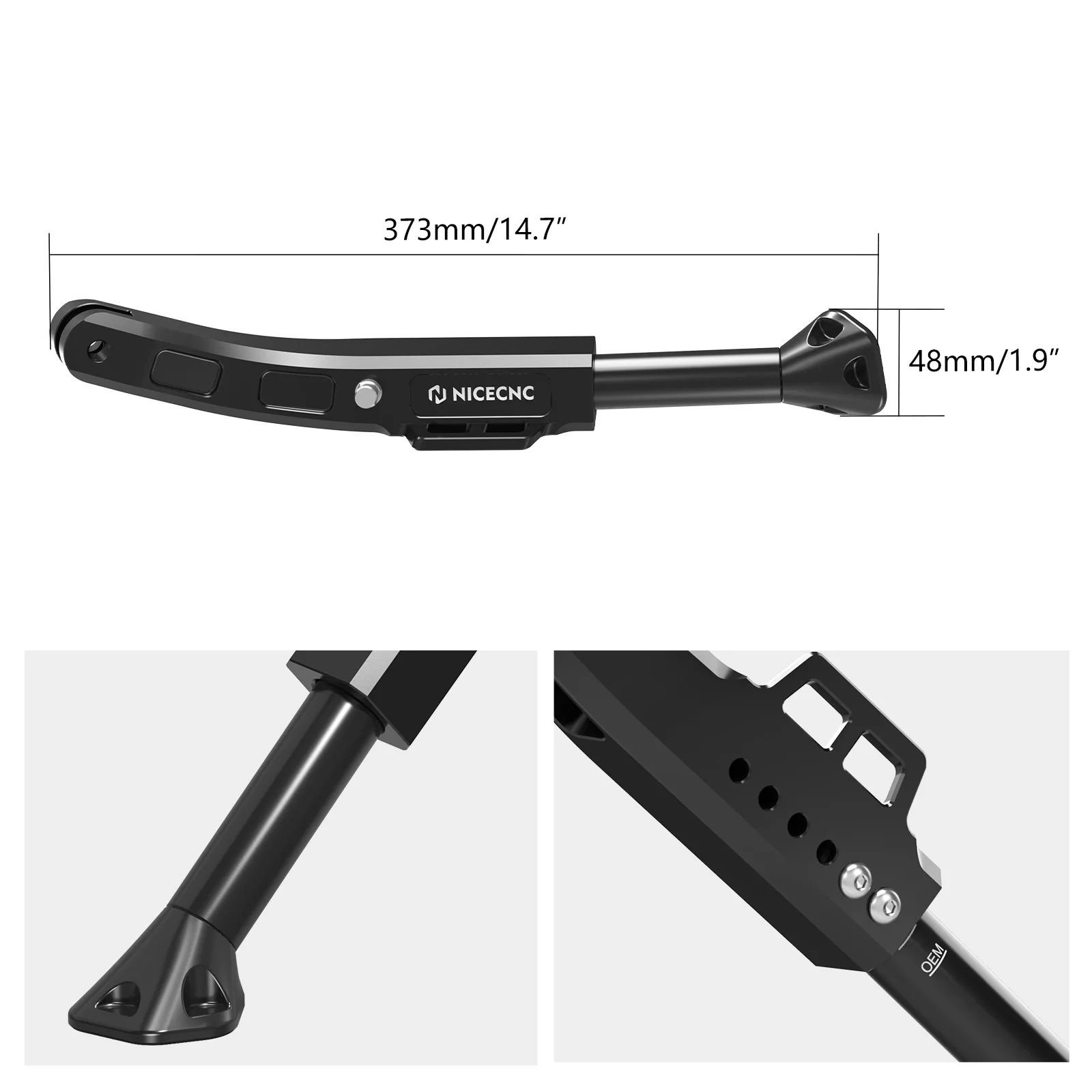 Für KTM 690 Enduro/R SMC/R 2008–2024, verstellbarer Ständer, Park-Seitenständer für Husqvarna 701 Enduro/Supermoto GasGas 700 ES/SM – Detail 2