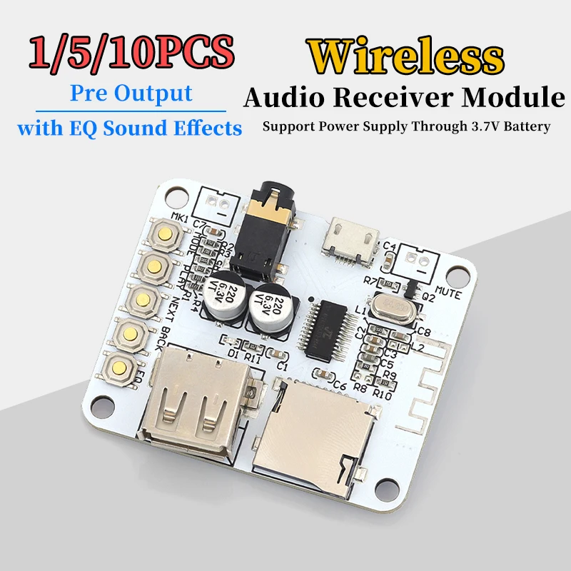 Wireless Bluetooth Audio Receiver Module BT4.1 Pre Output Module Suitable for Car Audio Systems