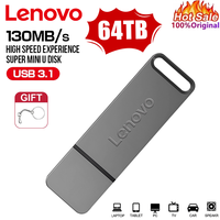 Lenovo 64TB U Disk Mini Pen Drive USB Memory New USB Flash Drives 2TB TYPE C High Speed Usb 3.1 Waterproof Pendrive Metallic