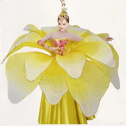 Flowers opening dance big dress Modern dance performance service High Quality New Ballroom dance dresses