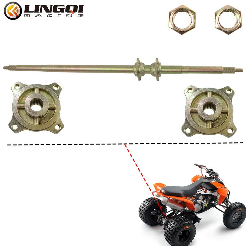 LINGQI ATV Go Kart Rear Axle Shaft Assembly UTV Buggy Wheel Brake Kit Master 1140mm For 150cc 200cc 250cc Draft Quad Four Wheel