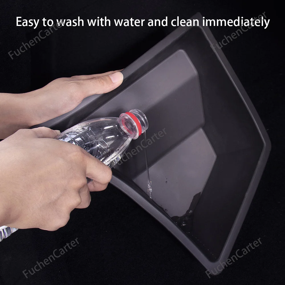 Rear Trunk Side Storage Bins Compatible 2026 for Tesla Model Y Juniper, Odorless TPE Waterproof Organizer with Lid - view 5