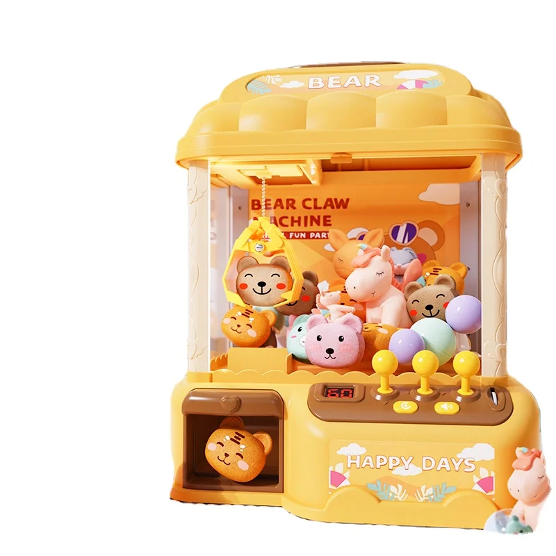 

STLF Small Home Coin Clip Doll Machine Toy Kids Plastic Grabber Twist Game Toy