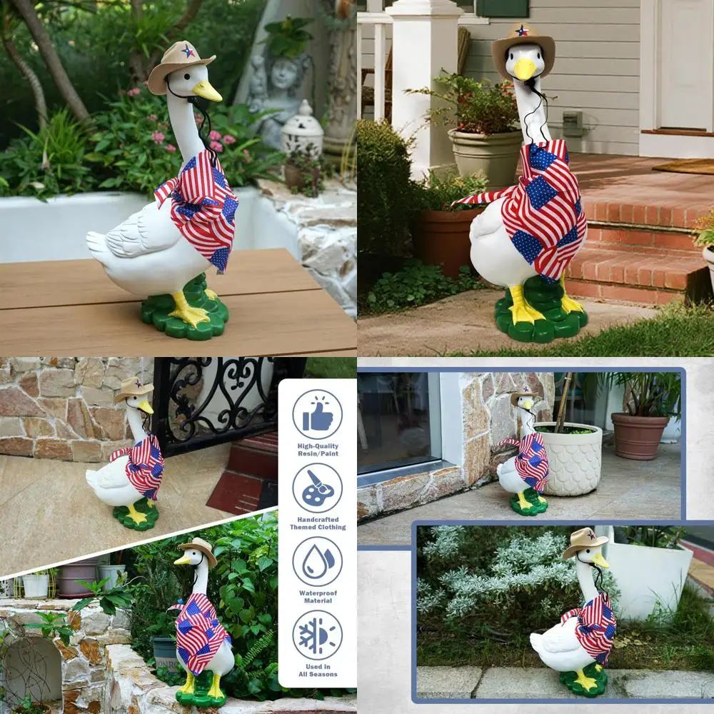 

Large Resin Goose Statue for Garden - 20 Outdoor Decorative Duck Sculpture, Patio Lawn Ornament