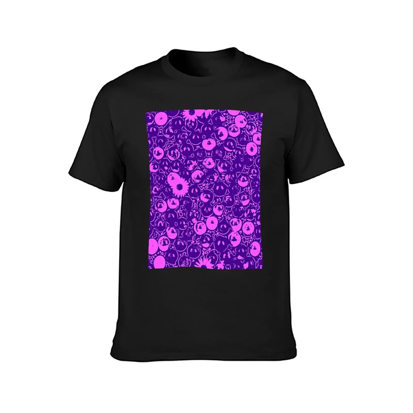 Marbles And Daisies - Purple, Pink Abstract T-Shirt customizeds graphics Aesthetic clothing plus size tops oversized t shirt men