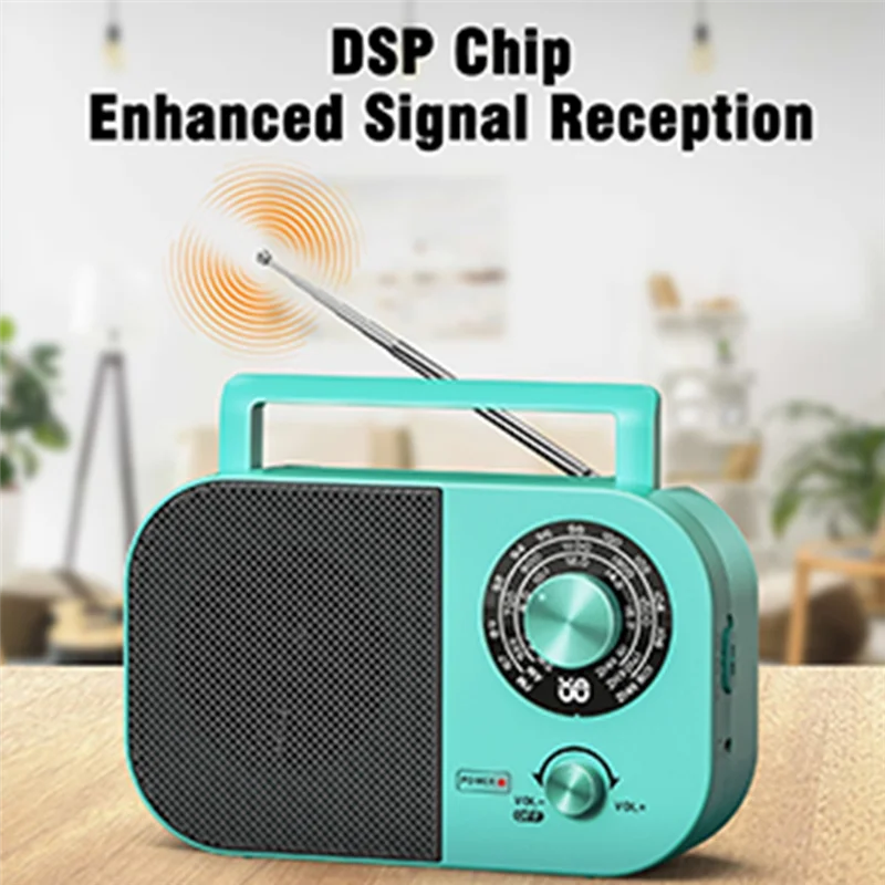 M16K-Radio AM FM SW, Shortwave Radio With Loud Speaker, Battery Powered Or Plug In Wall For Home Outdoor Emergency US Plug