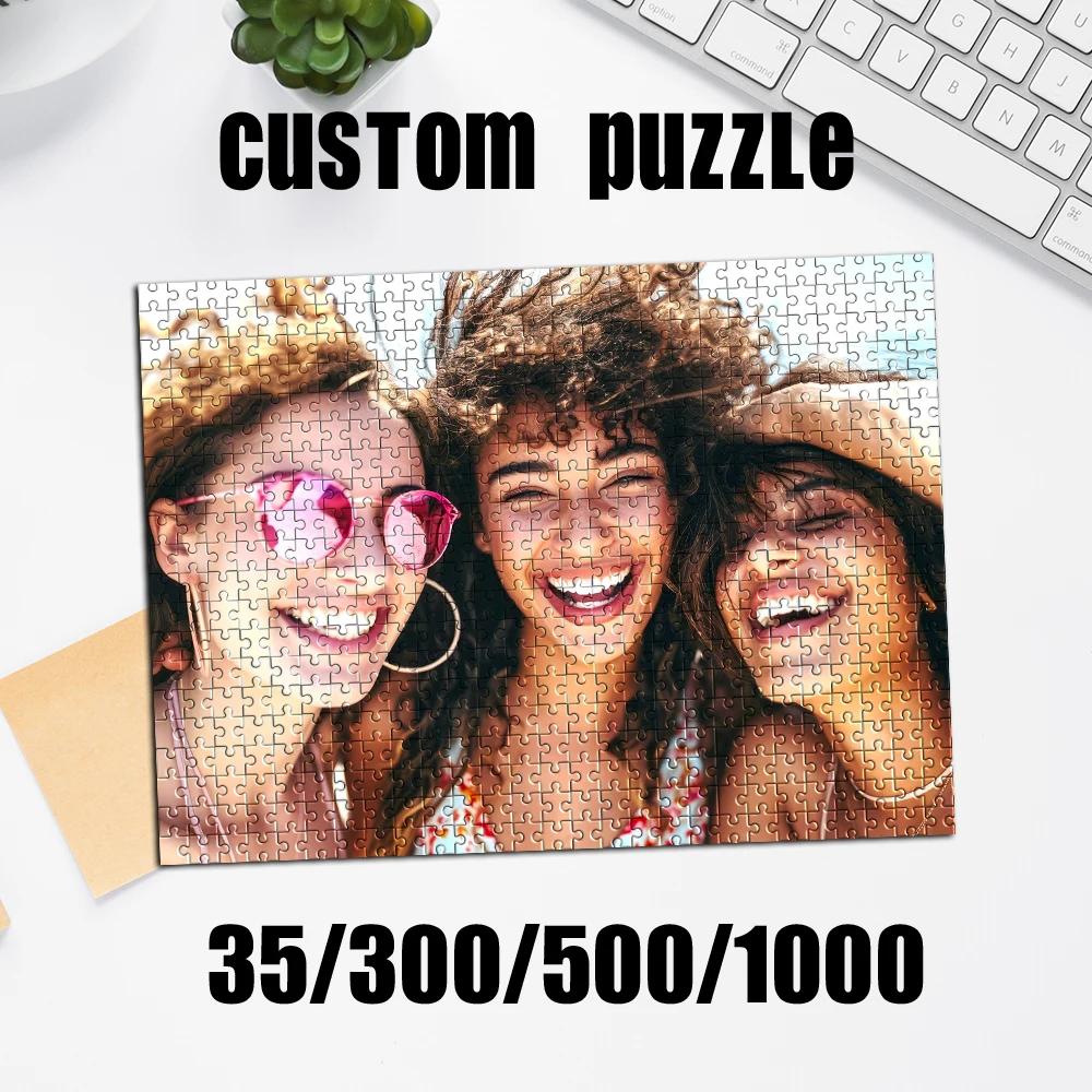 35/300/500/1000pcs Personalized Custom Photo Puzzle portrait Customize Funny Adult Leisure Toys Gift