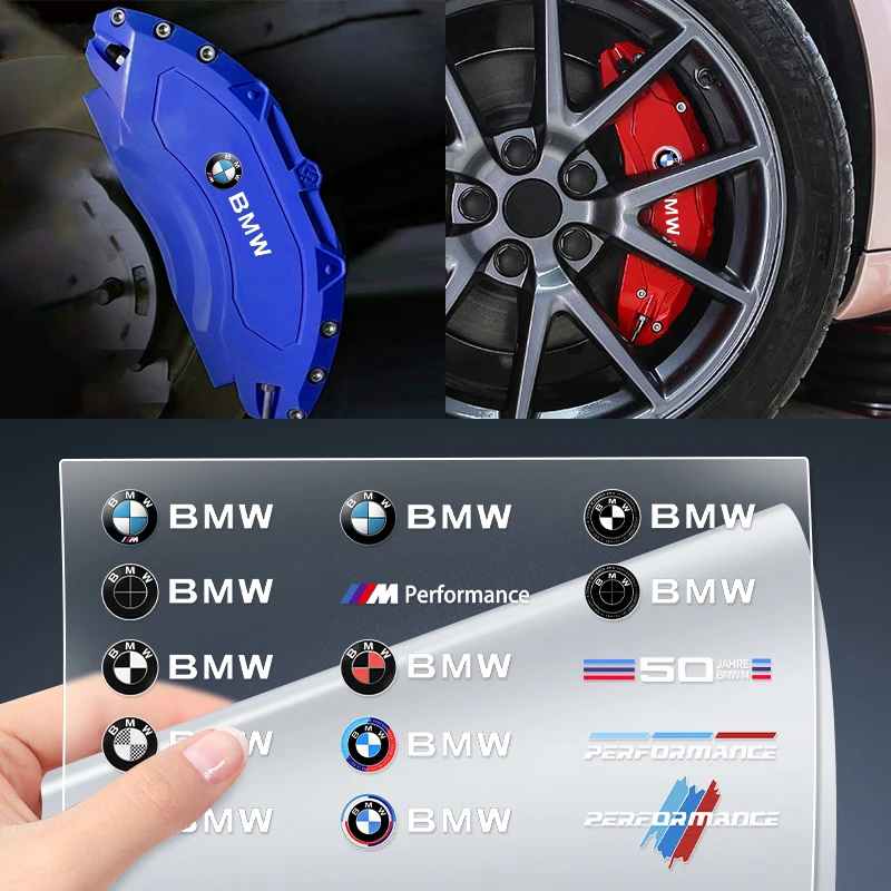 Car Goods Brake Caliper Badge Sticker Decorate Decal For BMW 50th E36 E46 E63 E64 E65 E66 F20 F21 F22 F23 G22 G23 G32 M M3 M4 M5