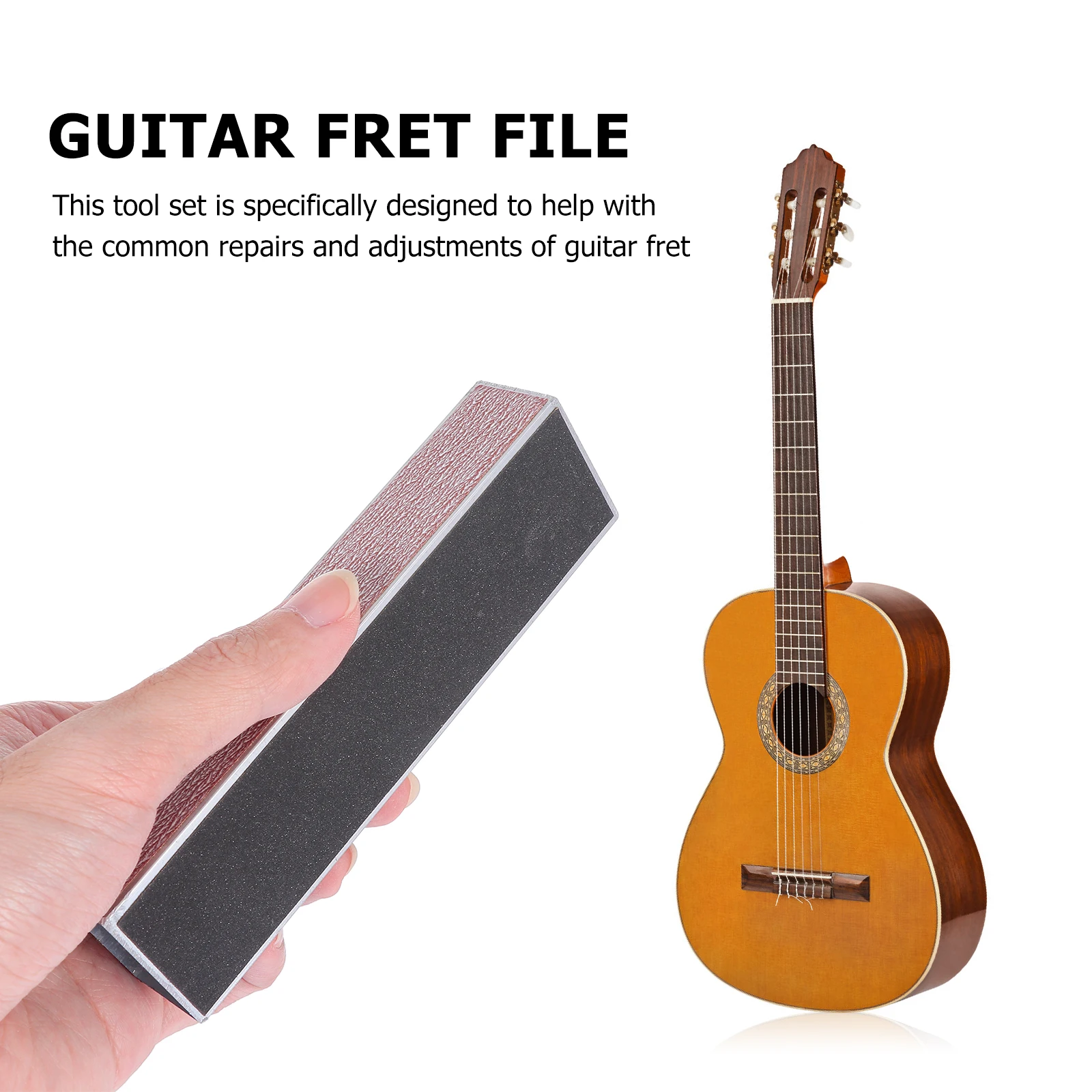 

6Pcs Guitar Fret File Protector Sandpaper Set Leveling Grinding Tool for Electric Acoustic Bass Guitar Maintenance