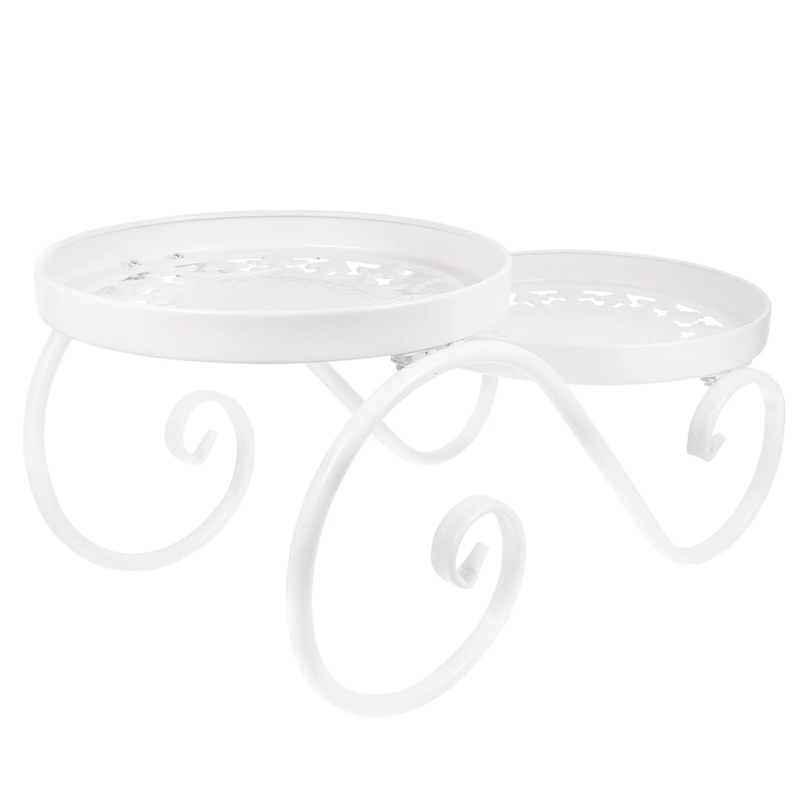 

1Pcs European Style Iron Flower Stand Durable Home Decor Plant Holder Suitable for Various Scenes Space Saving Gift