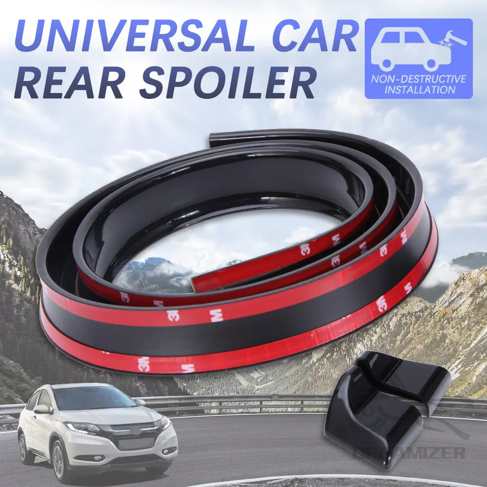 

Universal Roof Spoiler 1.5M Car-Styling 5D Carbon Rubber Tail Spoiler PU Brazing DIY Refit Spoiler Suitable By Some Type Of Car