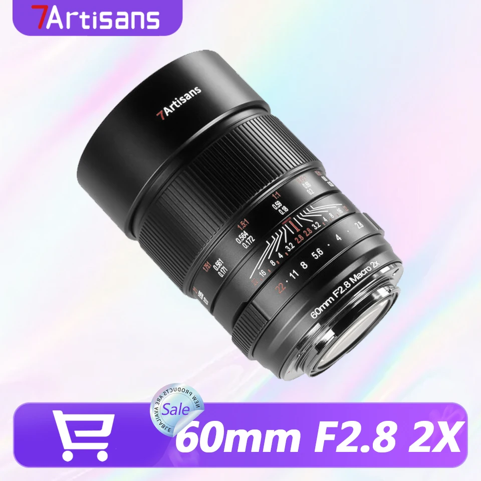 

Полнокадровый объектив 7artisans 60 мм F2.8 2X для беззеркальной камеры для фотосъемки макросов 2X с креплением Sony E Canon RF Nikon Z