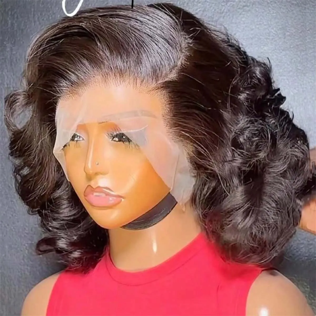 

Body Wave Bob Cut Wig Chocolate Brown Human Hair Wig Raw Hair Wig Vietnamese 13x6 Hd Lace Frontal Wig 7x5 Glueless Wig Short