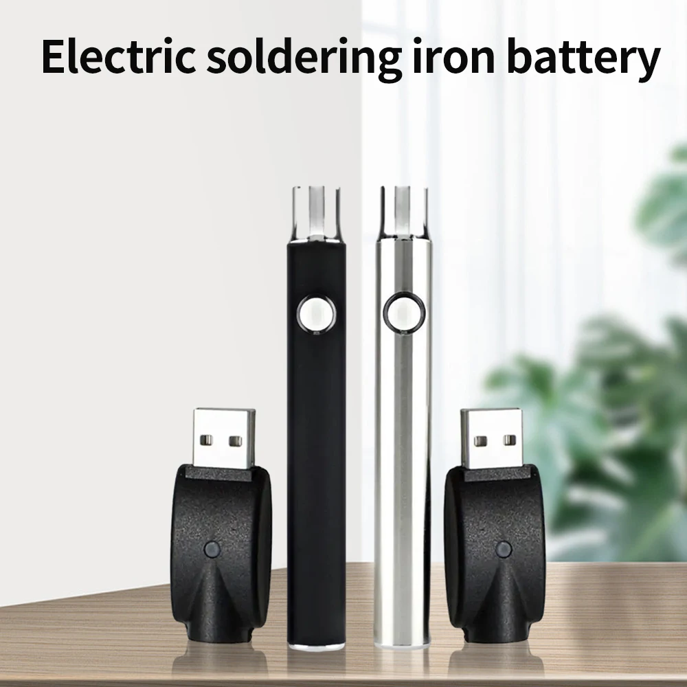 Juego de batería de botón en forma de hierro para soldar, dispositivo de calor, Kit de calefacción de ajuste para soldar, 350-1100mAh, 510 hilos