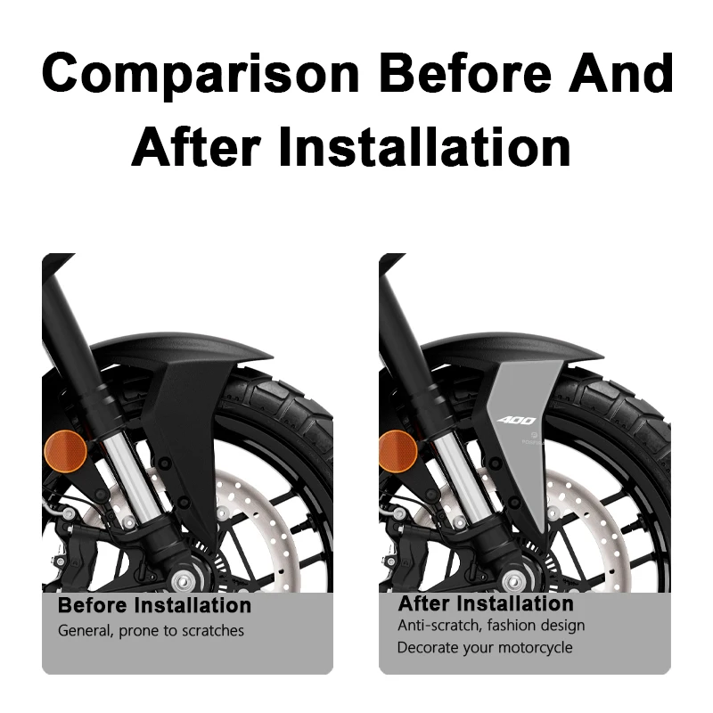 POSFIRA Motorcycle Front Fender Sticker 3D Resin Decals for Aprilia SR GT SRGT 400 2026 Motorbike Mudguard Accessories