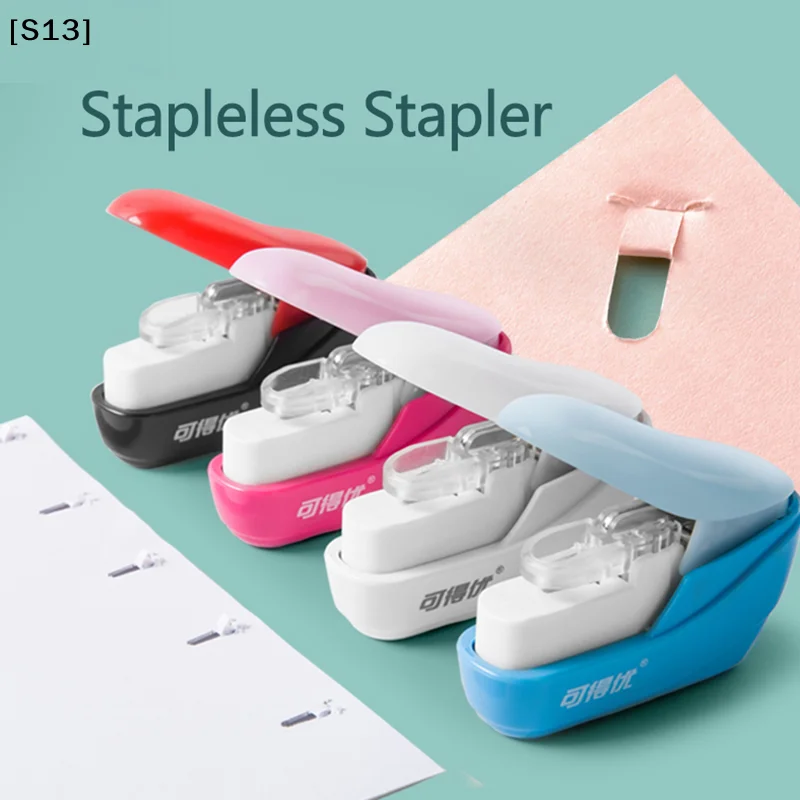 

Book Paper Stapling Mini Portable Stapleless Stapler School Office Supplies[S13]