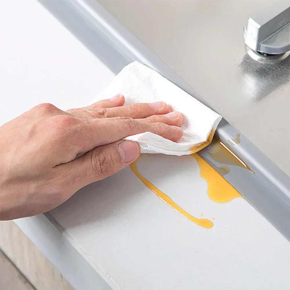 1 rolo de fita anti-molde e à prova d'água para cozinha, lacuna à prova de umidade para pia de cozinha e banheiro, adesivo de vaso sanitário com costura bonita