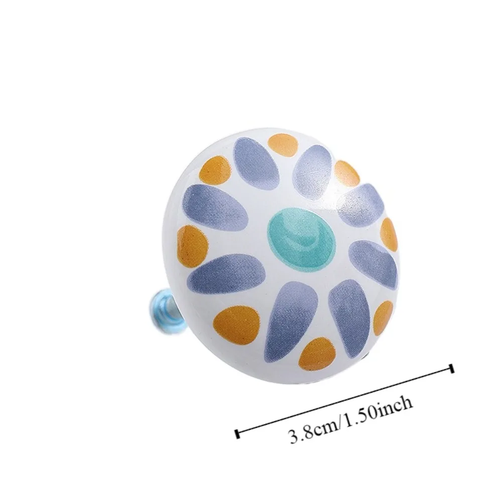 خزانة تسحب مقابض الأبواب السيراميك خزانة مستديرة مقابض لقطع الأثاث الحيوانية الديكور مع خزائن المسمار مقابض أدراج المطبخ