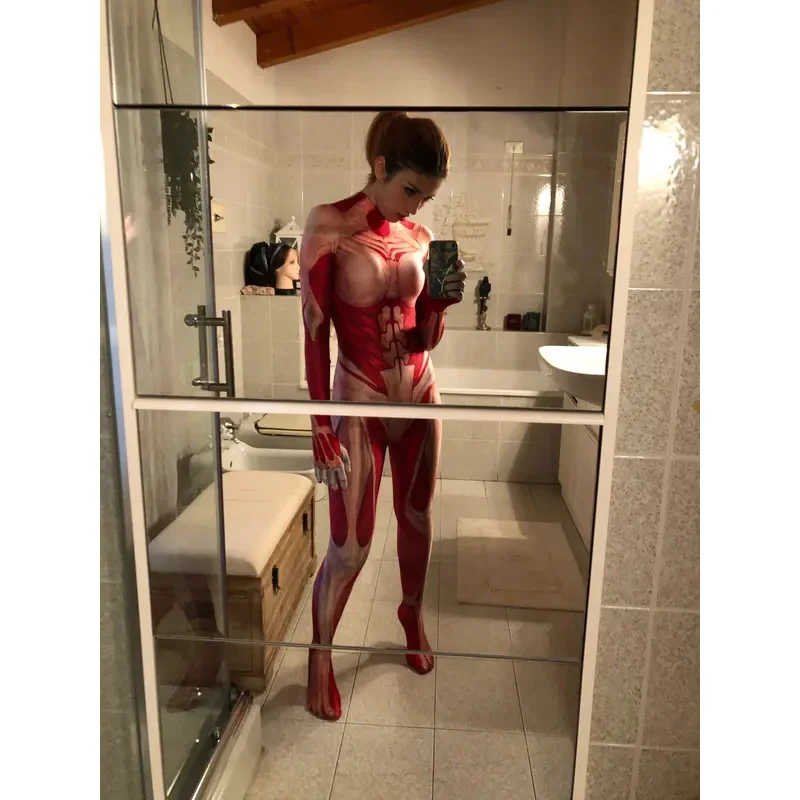 ♥ Nuevo Disfraz de Halloween 2026, Cosplay de Annie Leonhardt, Impresión 3D, Ataque a los Titanes, Traje Zentai para Mujer/Hombre, Mono para Fiesta ★ ★ ★