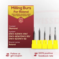 Milling burs For Roland DWX-4 DWX-4W DWX-42W DWX-50  DWX-51  DWX-52 Milling Machine 2Pcs