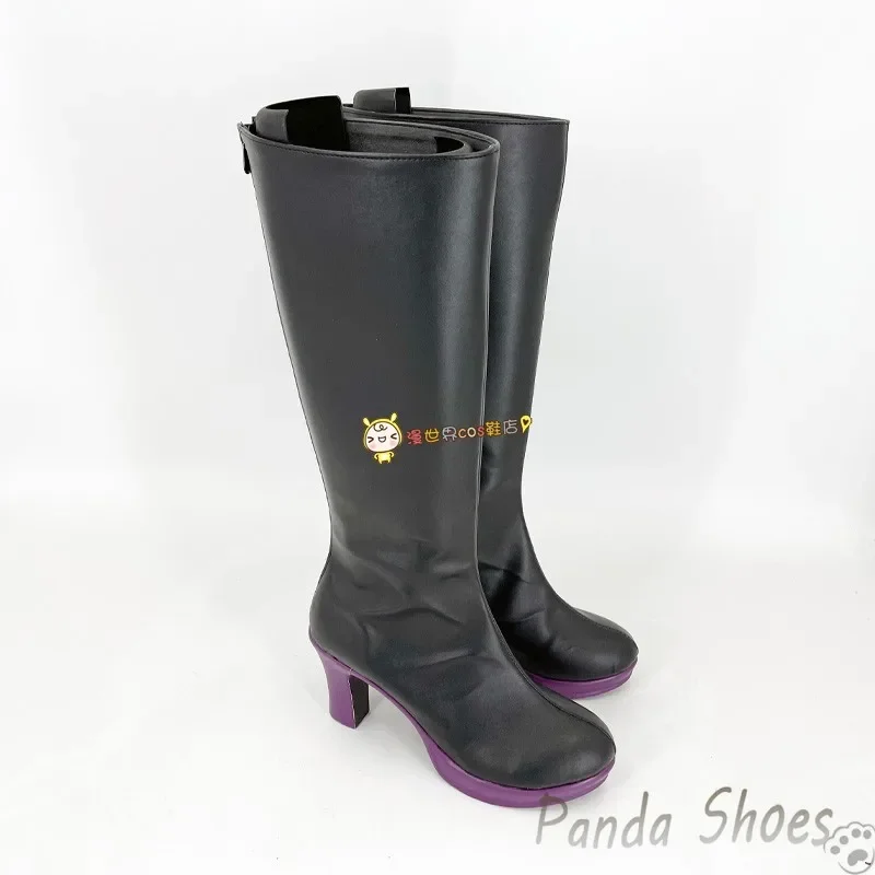 Kuya Nu كرنفال تأثيري أحذية أنيمي لعبة كوس أحذية سوداء طويلة نو كرنفال Kuya تأثيري حلي الدعامة الأحذية لحفلة الهالوين