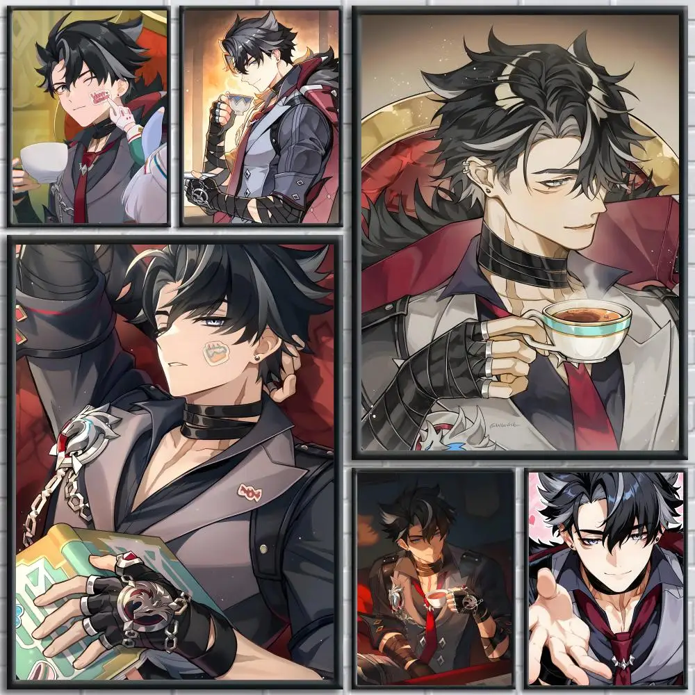 

Game G-Genshin Impact Wriothesley Poster Trendy And Easy-to-Apply Wall Art Stickers For Home Decor And Dorm Room Walls