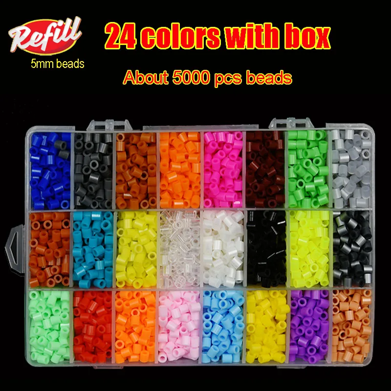 Perler Perlen-Set, 5 mm/2,6 mm, Hama-Perlen, ganzes Set mit Stecktafel und Eisen, 3D-Puzzle, DIY-Spielzeug, Kinder, kreatives handgefertigtes Bastelspielzeug, Geschenk