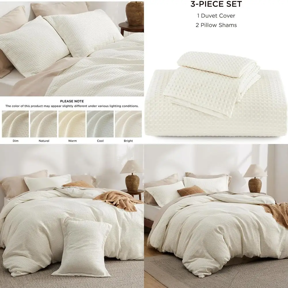 

Роскошный пододеяльник Wale King Size — комплект текстурированного пододеяльника, Sot, комплект дышащего постельного белья (104 x 90 дюймов) с 2 подушками или все