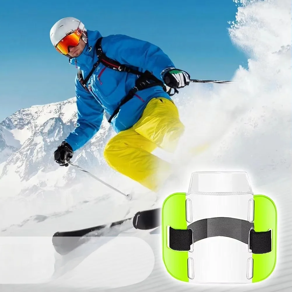 ski accessoriesSki Pass Bag Arm Badge Holder Armband Plastic  Cards Holder With Adjustable Strap Name Label Holder