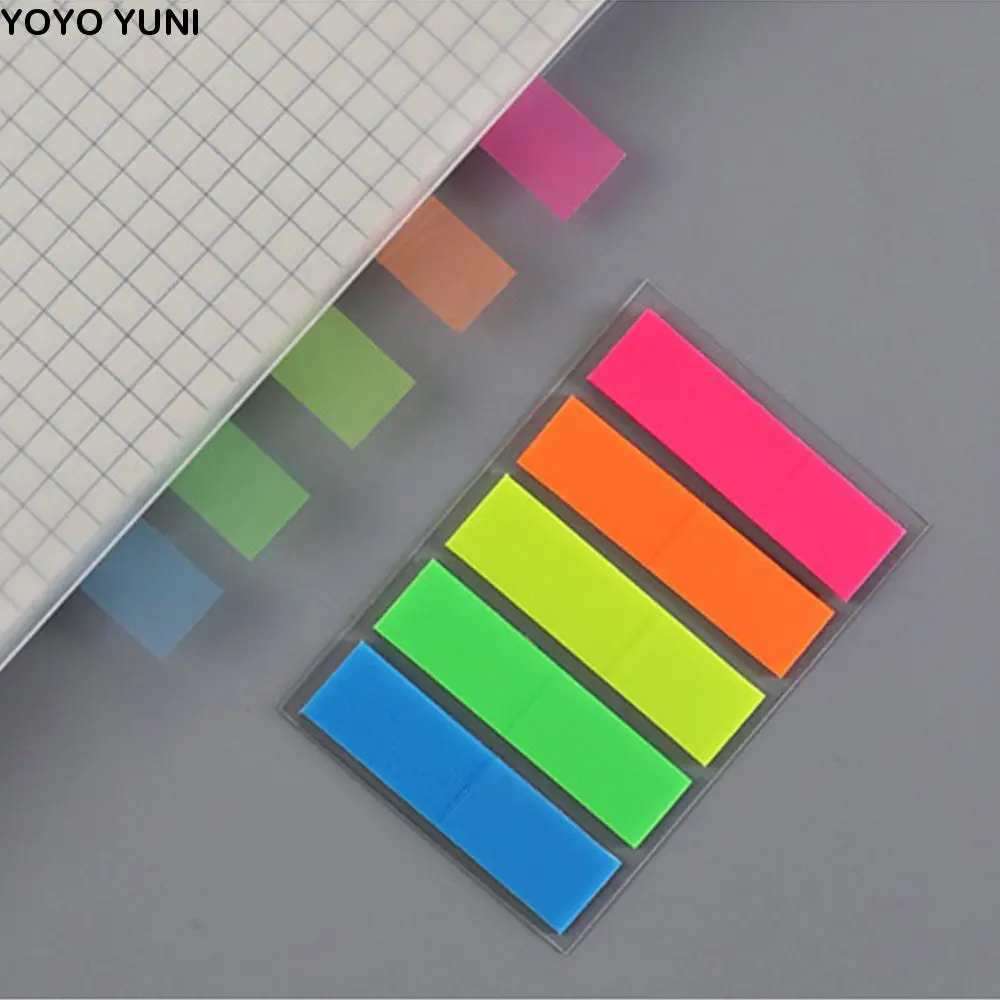 

Memo Sticker Paper Fluorescent Paper Fluorescent Memo Pad Bookmark Marker Sticker Colored Memo Pad Candy Color Sticky Notes
