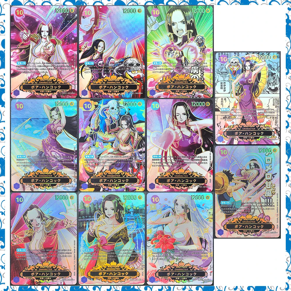 11PC Anime One Piece DIY ACG Boa Hancock Champion Contest Premium Flash Collectible Card Boy Games Toys Christmas Birthday Gifts