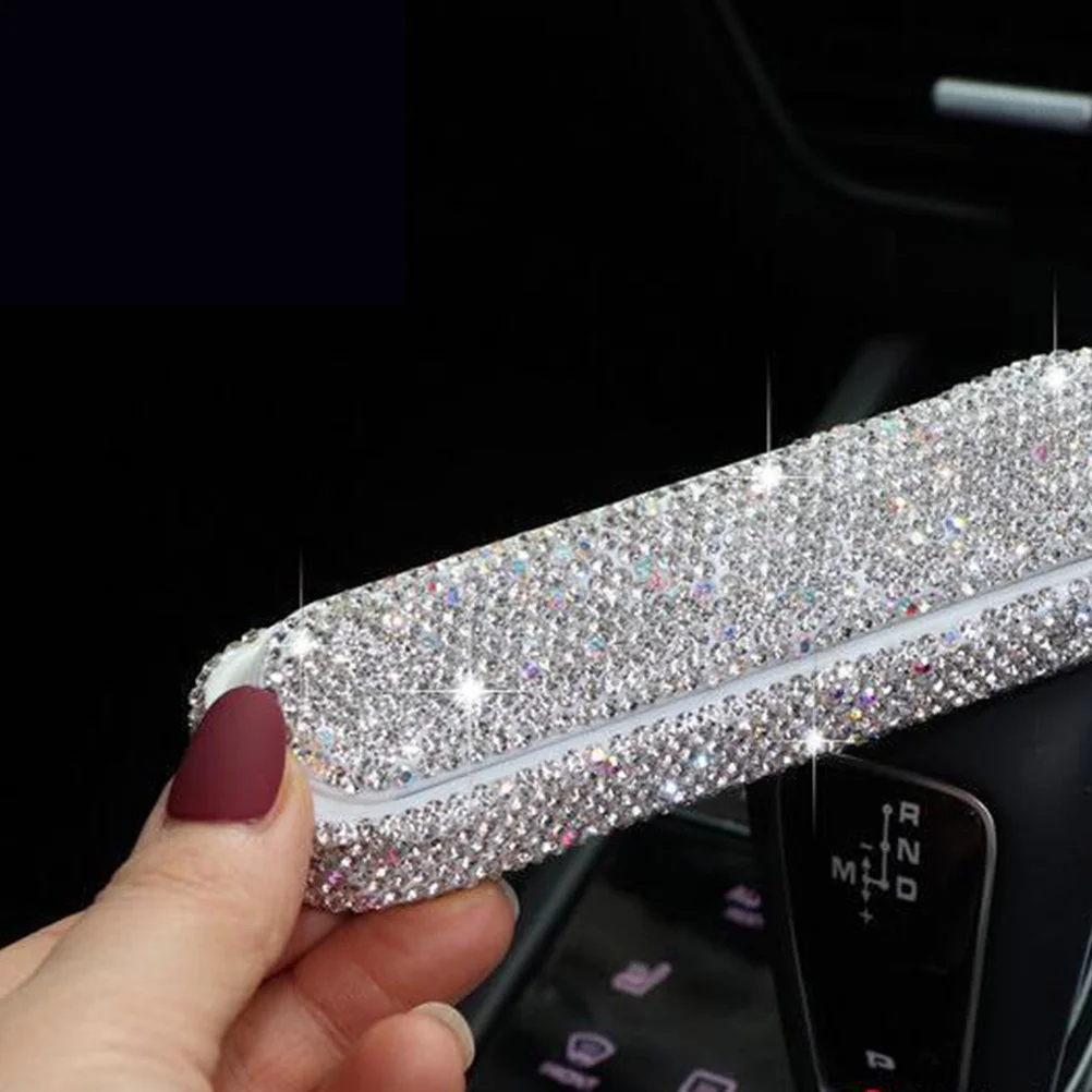 

1Pcs Parking Number Card Aluminum Hidden Temporary Parking Number Card for Car Luminous Rhinestone Design Compact Non Blocking